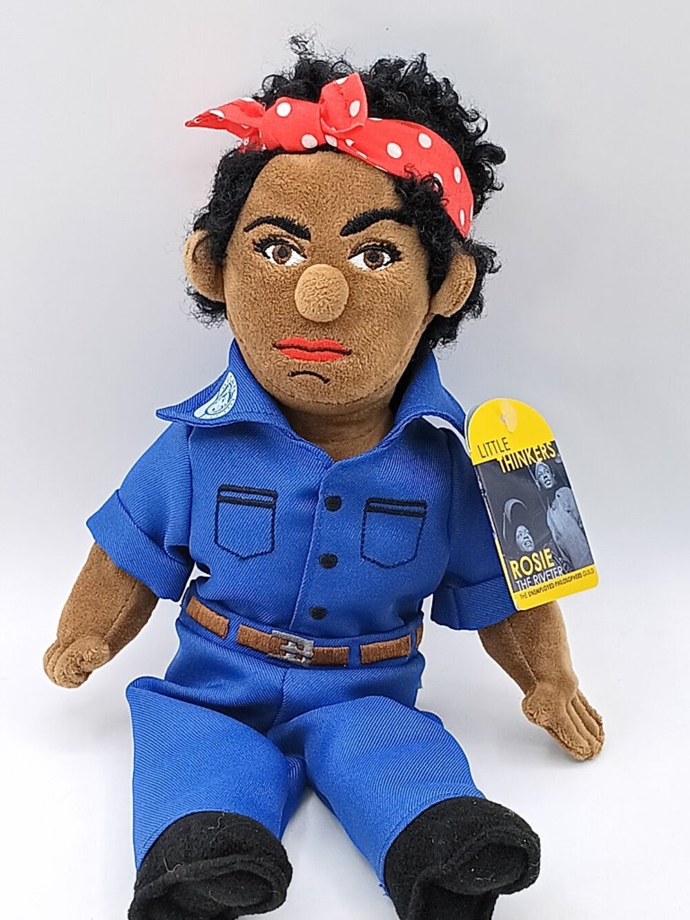 Black Rosie The Riveter Little Thinker Philosophers Riveter Doll 12" Soft Plush